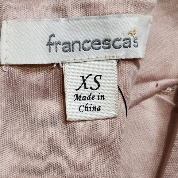 SIZE XS Mini dress high neckline lace dress short sleeve FRANCESCA'S NWT - Picture 13 of 16